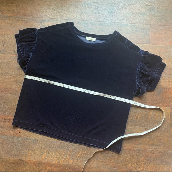 Madewell velvet ruffle sleeve top - Picture 7 of 7
